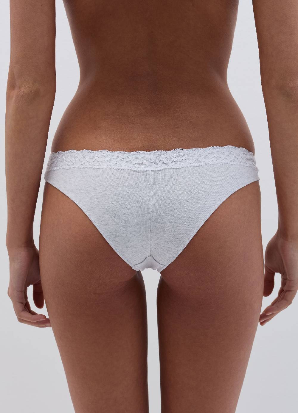 Ovs Brasiliano In Cotone Bio Stretch Con Pizzo