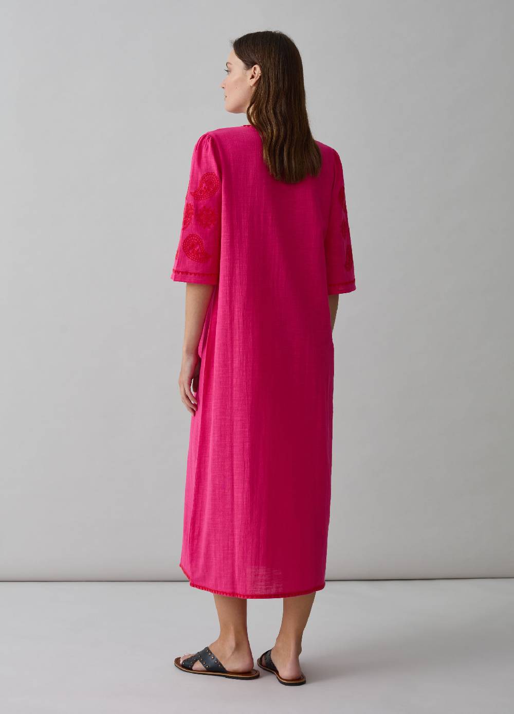 Ovs Caftano Lungo Copri Costume Ricami Paisley