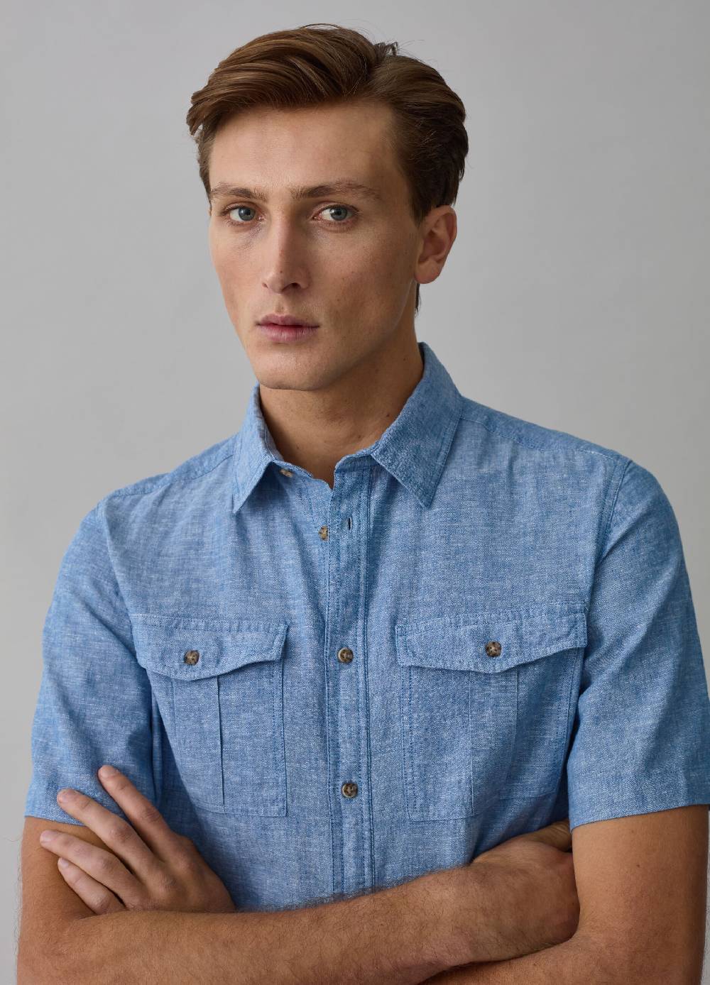Ovs Camicia A Maniche Corte Chambray