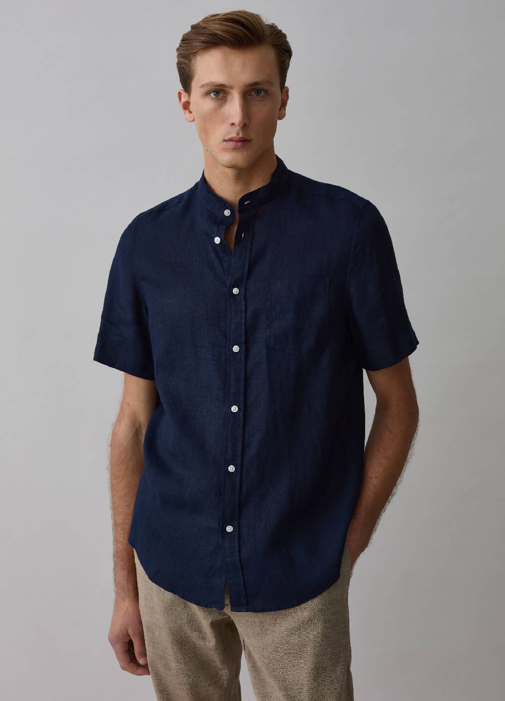 Ovs Camicia a maniche corte collo alla coreana