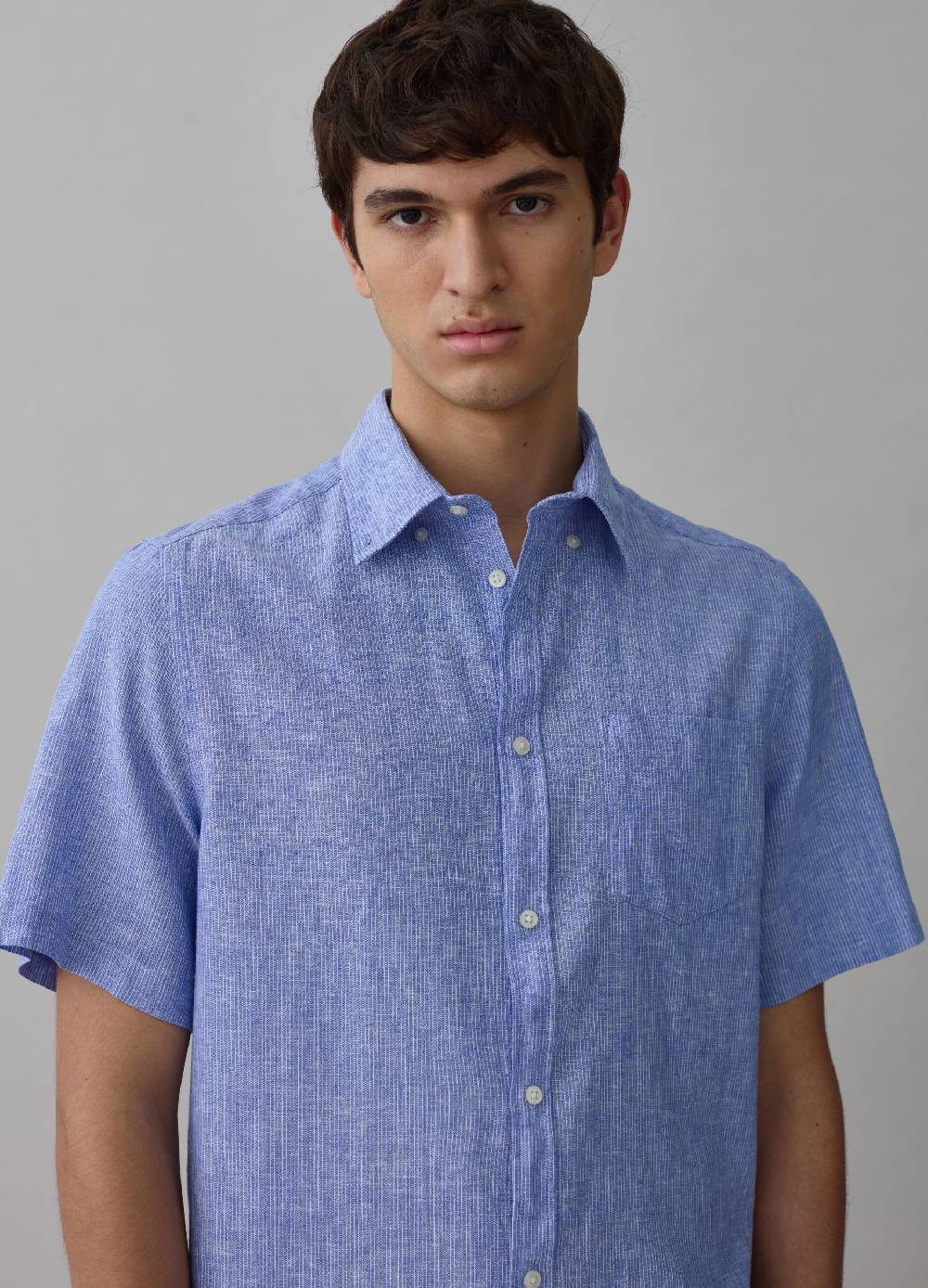 Ovs Camicia A Maniche Corte Con Micro Trama
