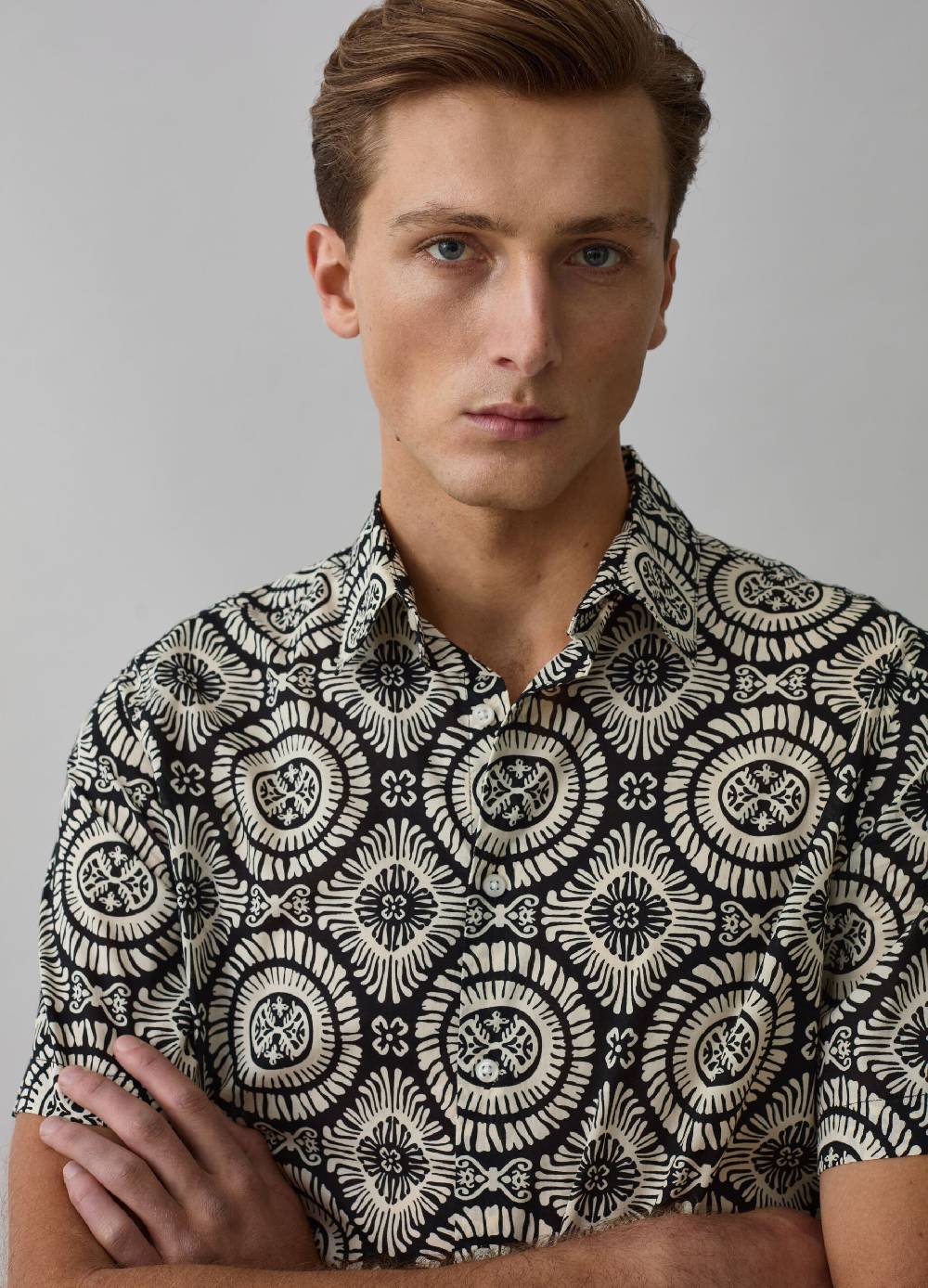 Ovs Camicia A Maniche Corte Con Stampa Etnica