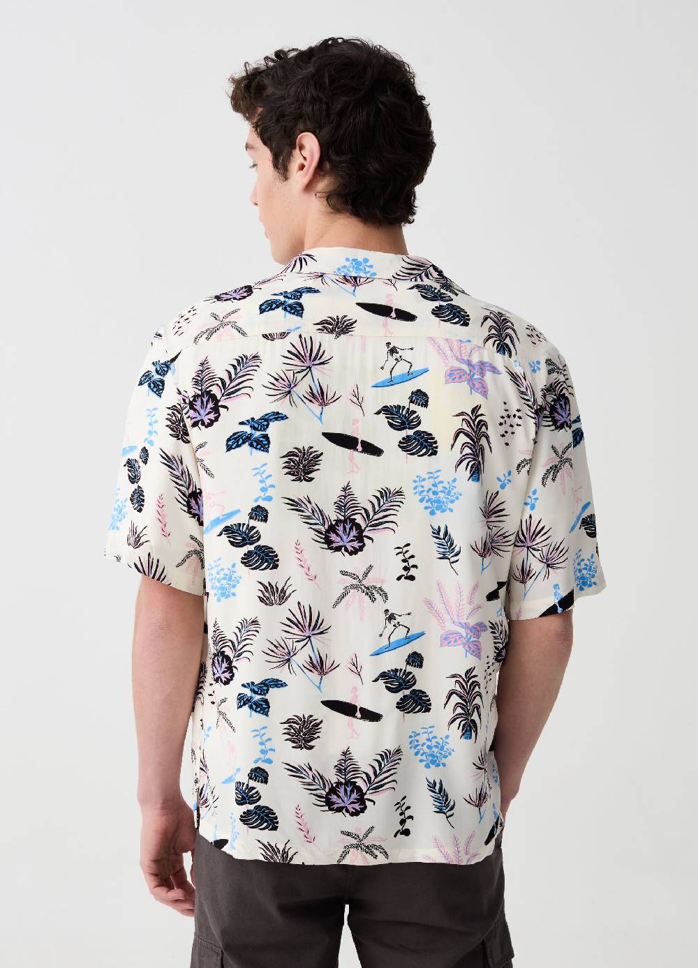 Ovs Camicia A Maniche Corte Con Stampa Foliage