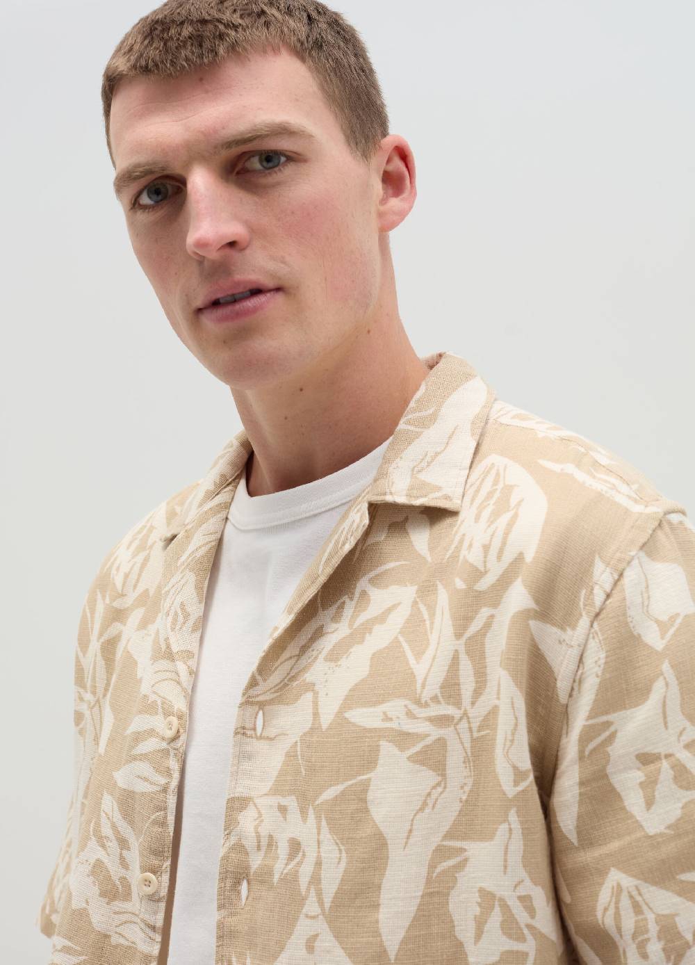 Ovs Camicia a maniche corte con stampa foliage