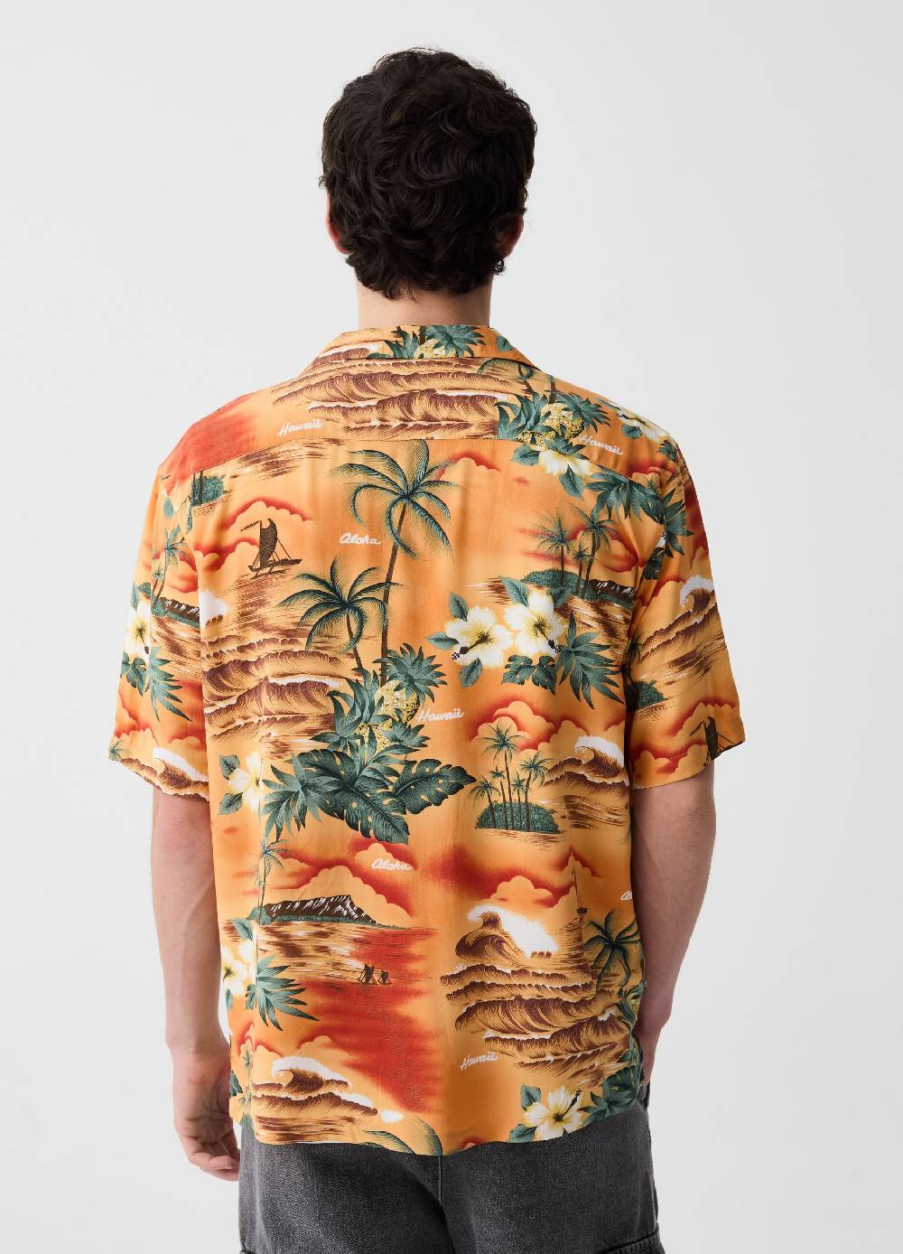 Ovs Camicia A Maniche Corte Con Stampa Hawaiana