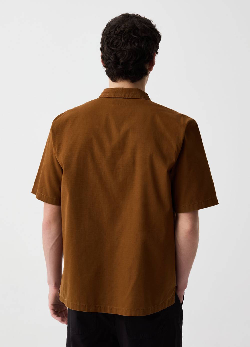 Ovs Camicia A Maniche Corte Con Trama Ripstop