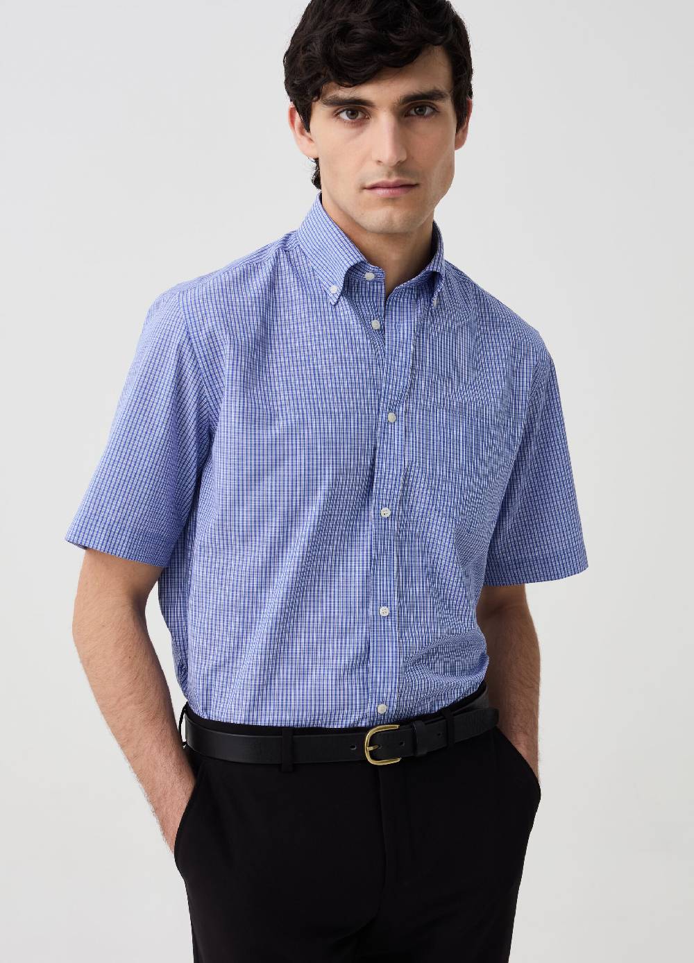 Ovs Camicia a maniche corte fantasia micro quadri