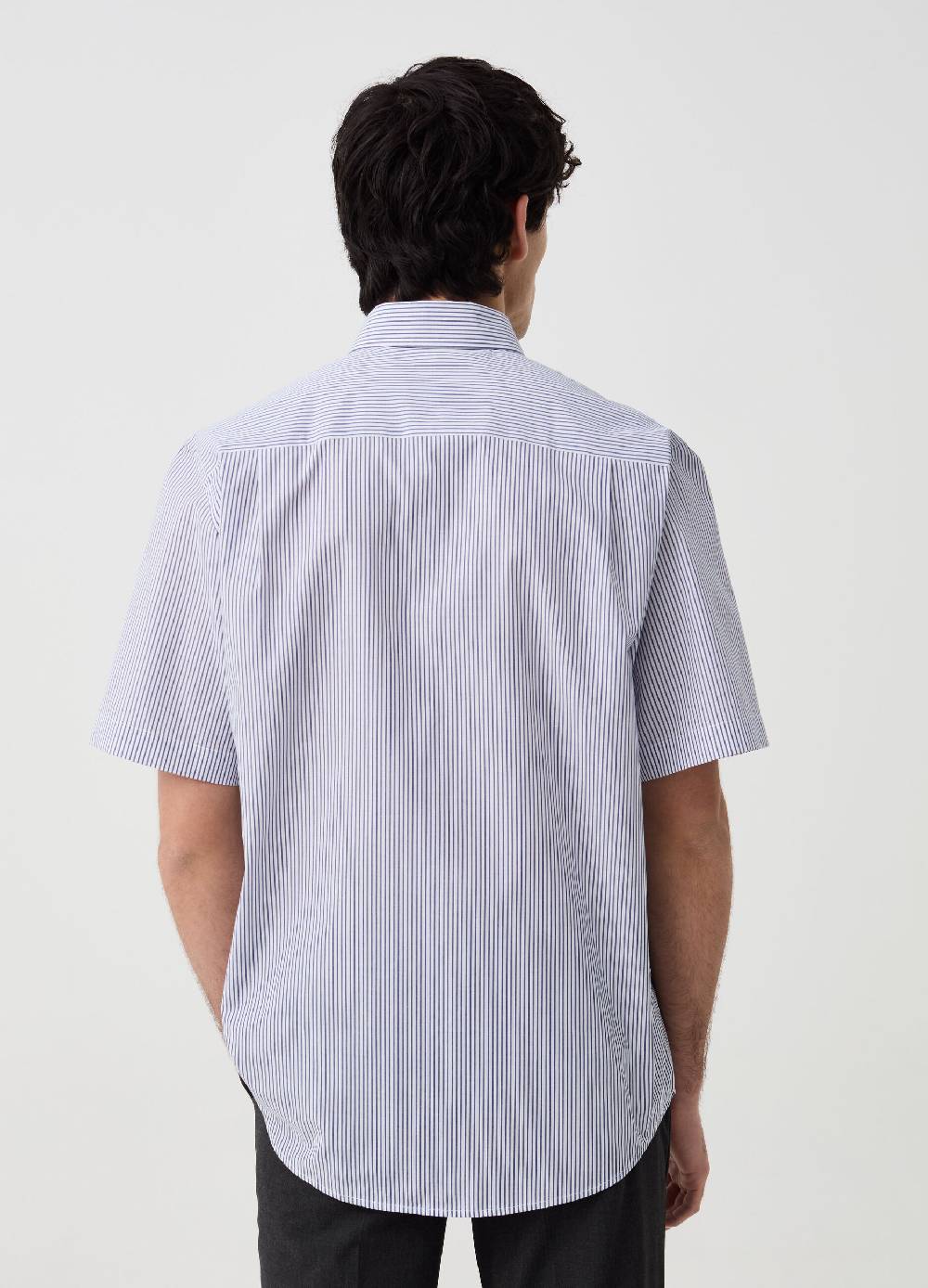 Ovs Camicia A Maniche Corte Fantasia Righe Sottili