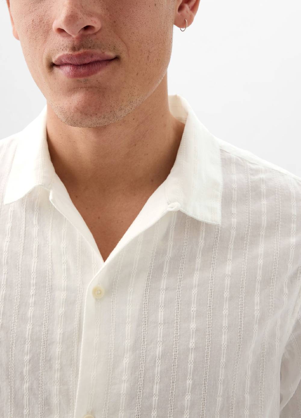 Ovs Camicia A Maniche Corte In Cotone Dobby