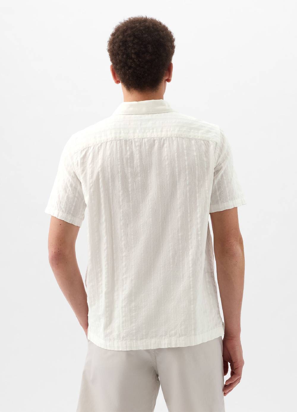 Ovs Camicia A Maniche Corte In Cotone Dobby