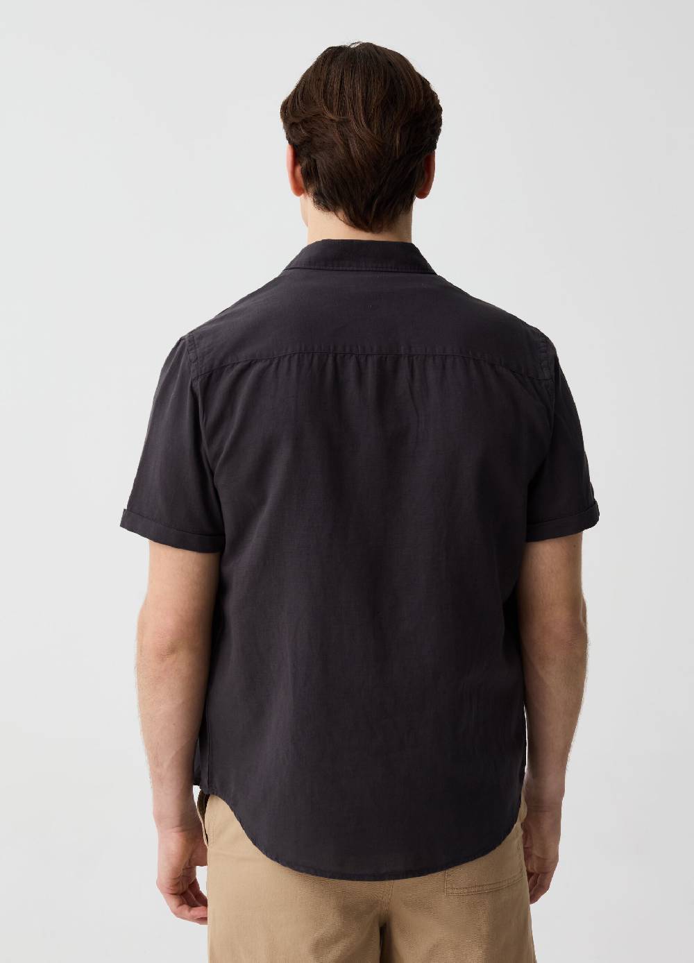 Ovs Camicia A Maniche Corte In Cotone E Lino