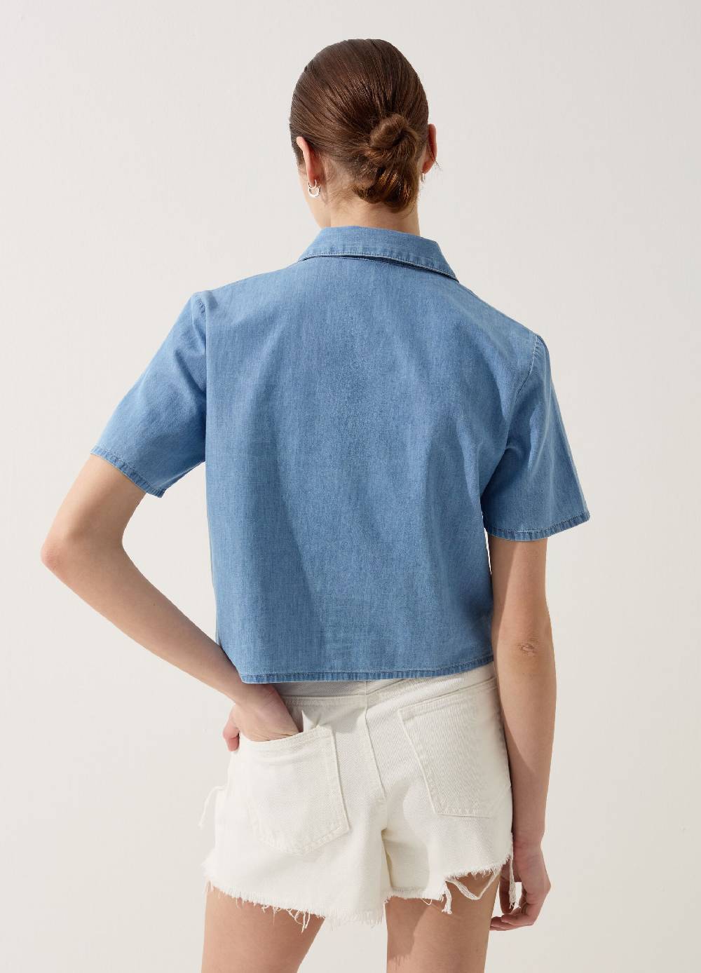 Ovs Camicia A Maniche Corte In Denim