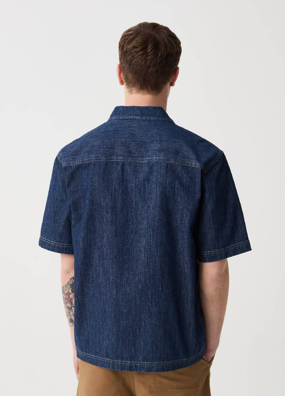 Ovs Camicia A Maniche Corte In Denim