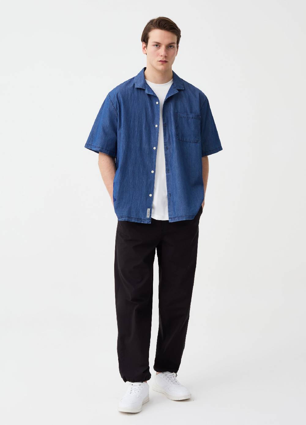 Ovs Camicia a maniche corte in denim RE-UP
