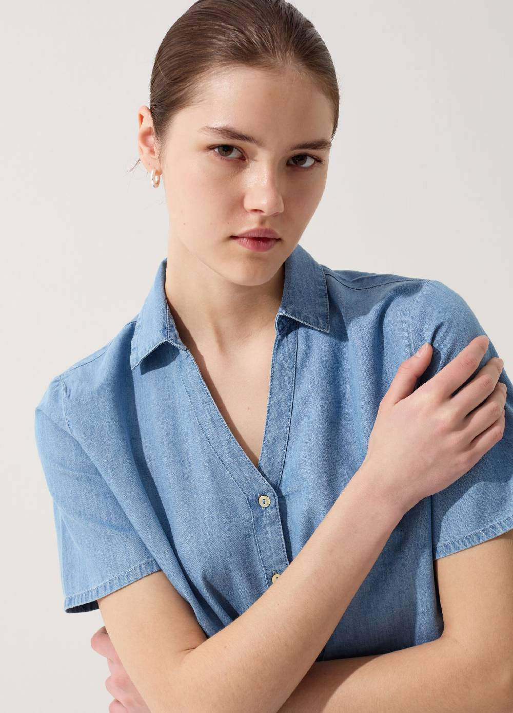 Ovs Camicia a maniche corte in denim