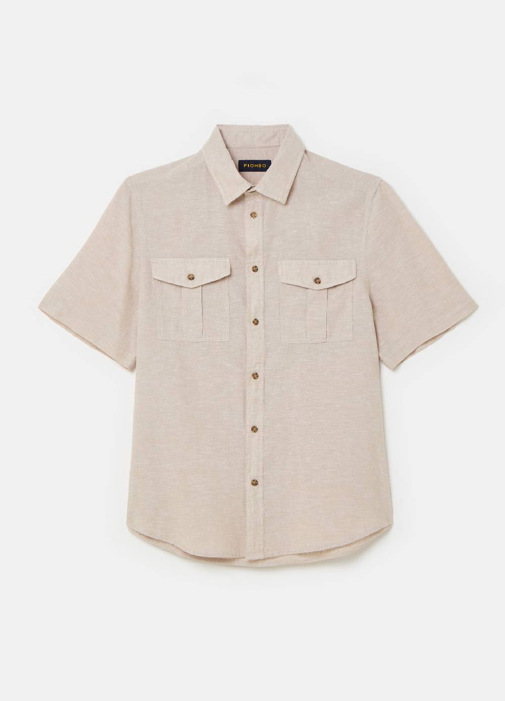 Ovs Camicia A Maniche Corte In Lino E Cotone
