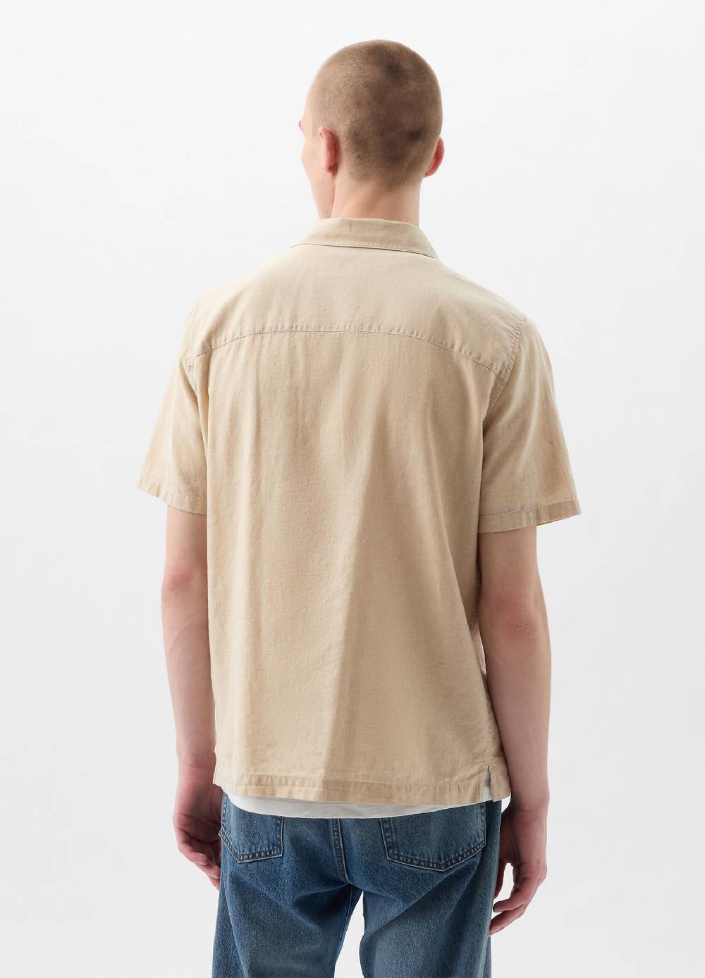 Ovs Camicia A Maniche Corte In Lino E Cotone
