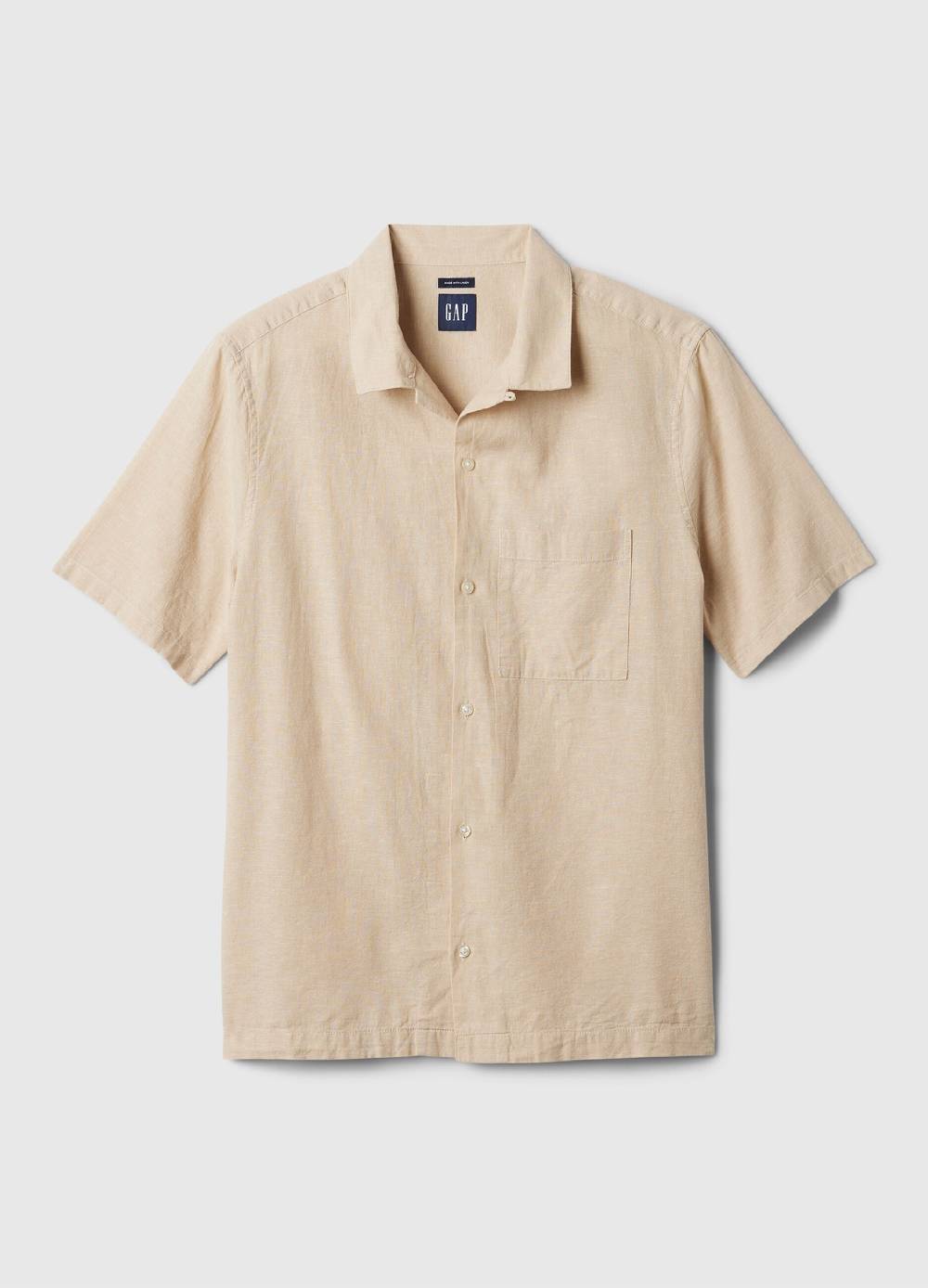 Ovs Camicia A Maniche Corte In Lino E Cotone