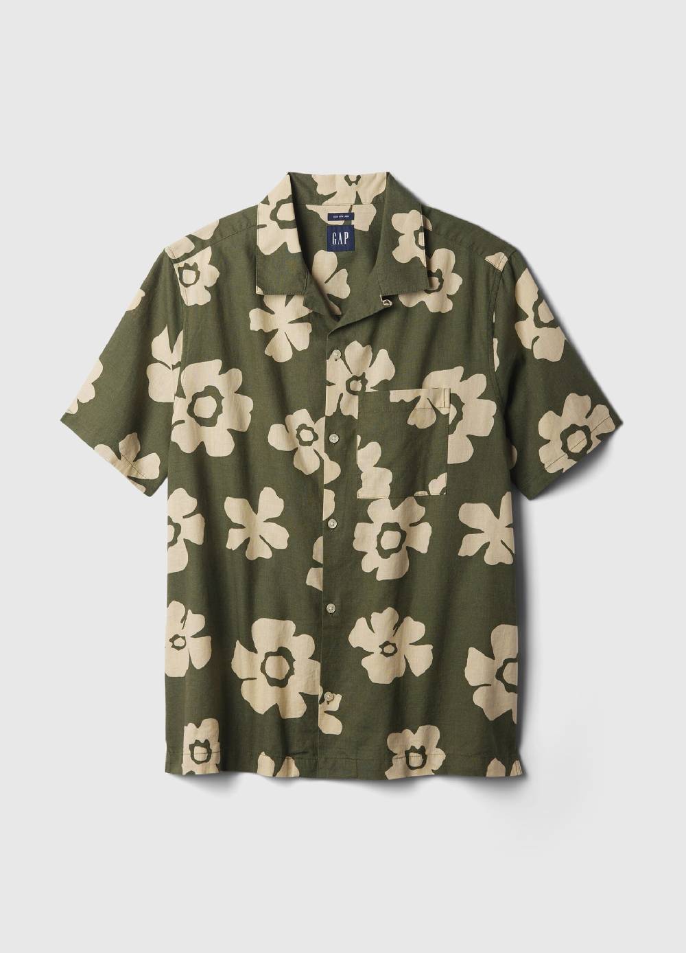 Ovs Camicia A Maniche Corte In Lino E Cotone