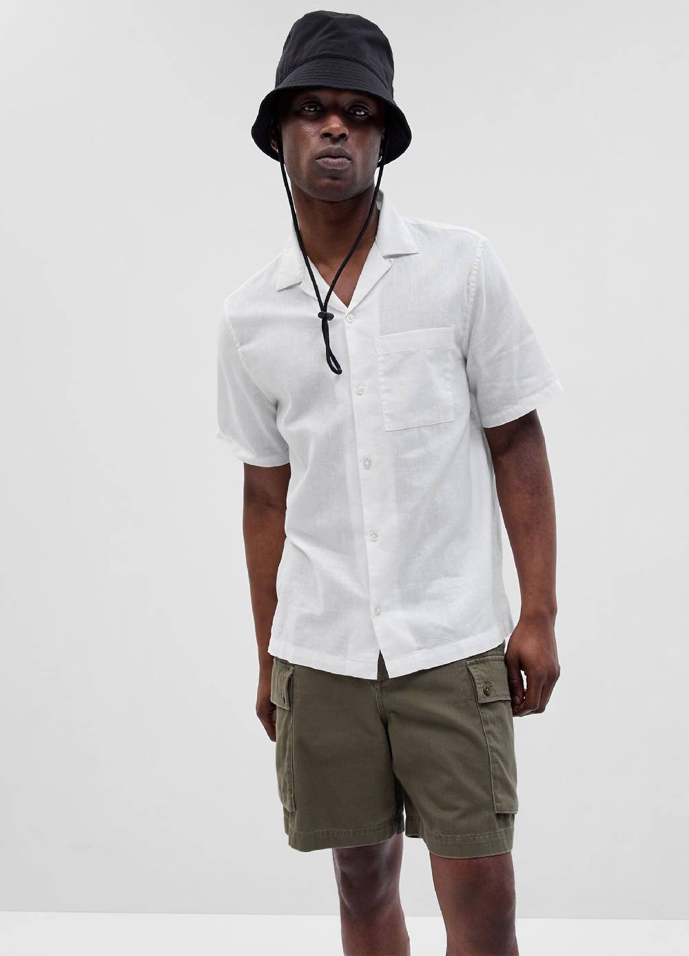 Ovs Camicia a maniche corte in lino e cotone