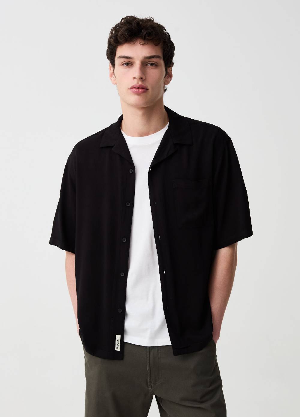 Ovs Camicia A Maniche Corte In Viscosa