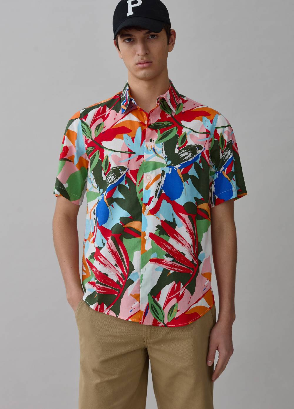 Ovs Camicia A Maniche Corte Stampa Foliage
