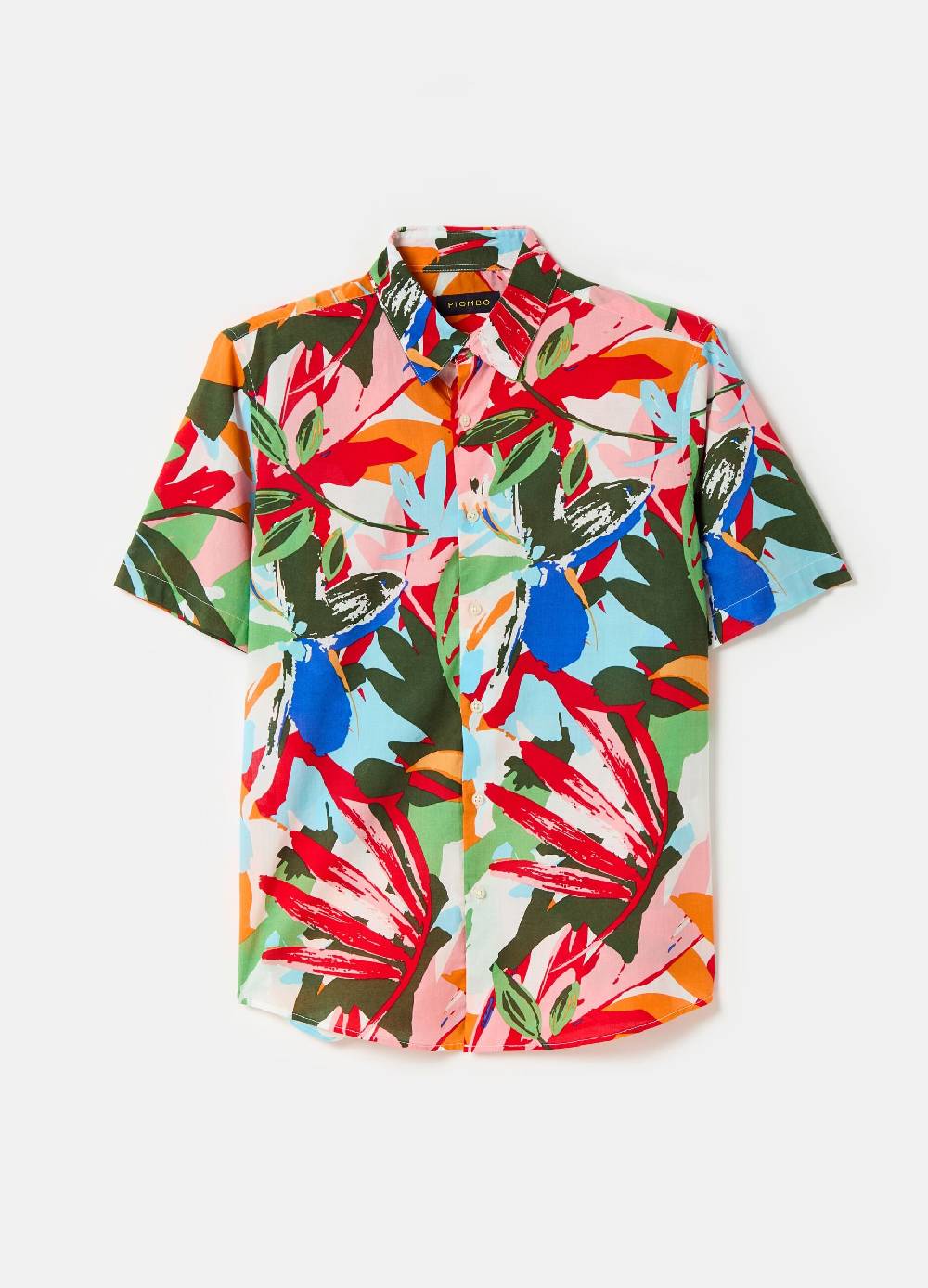 Ovs Camicia A Maniche Corte Stampa Foliage