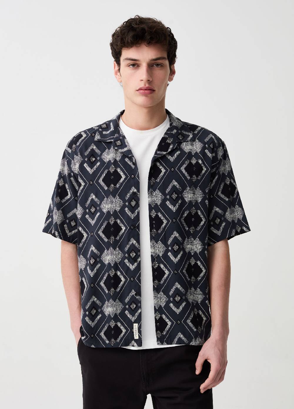 Ovs Camicia A Maniche Corte Stampa Geometrica
