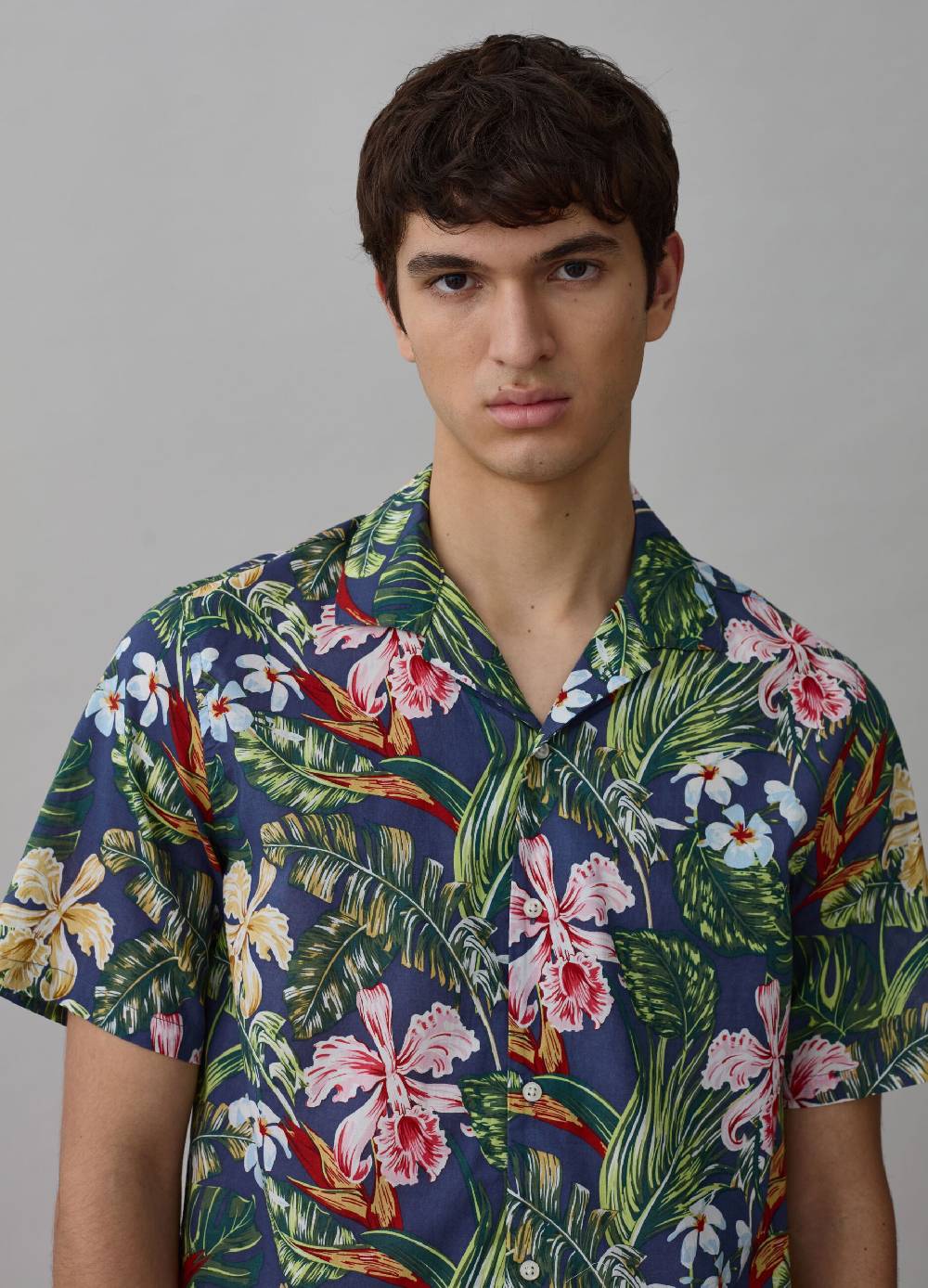 Ovs Camicia A Maniche Corte Stampa Hawaiana