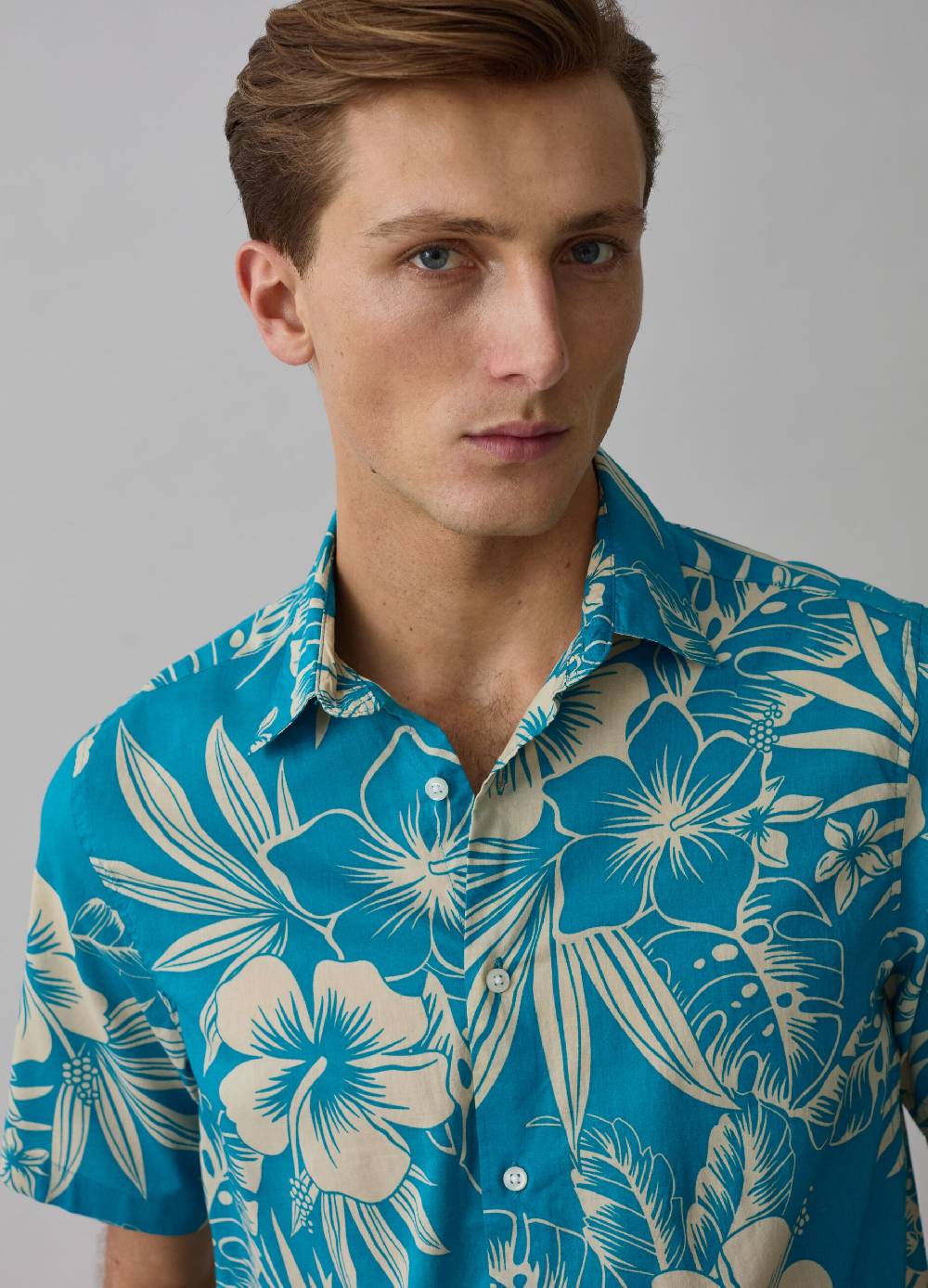 Ovs Camicia A Maniche Corte Stampa Hibiscus