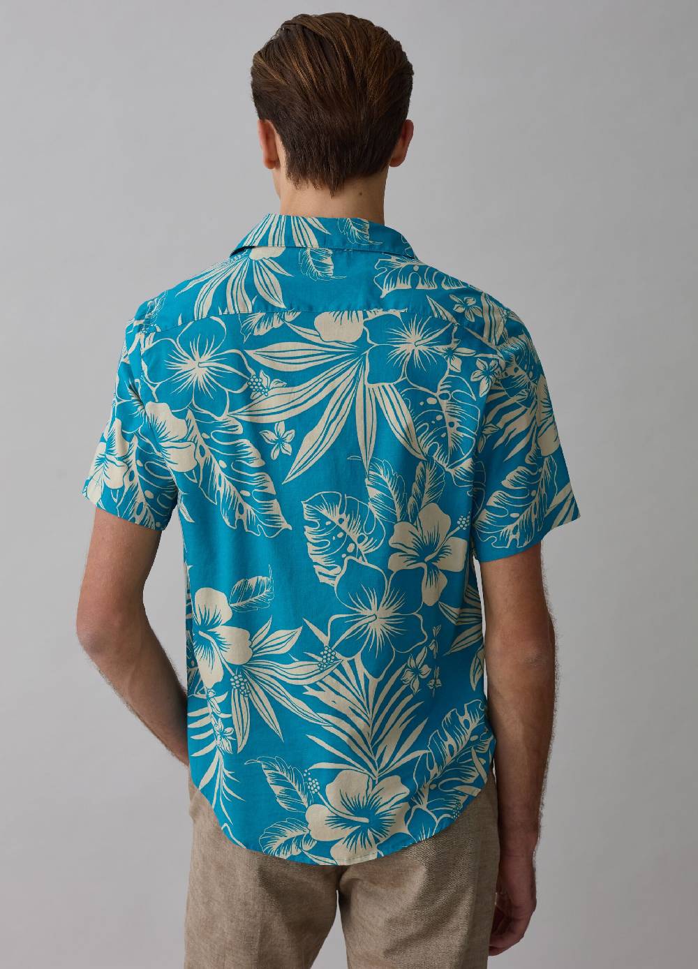 Ovs Camicia A Maniche Corte Stampa Hibiscus