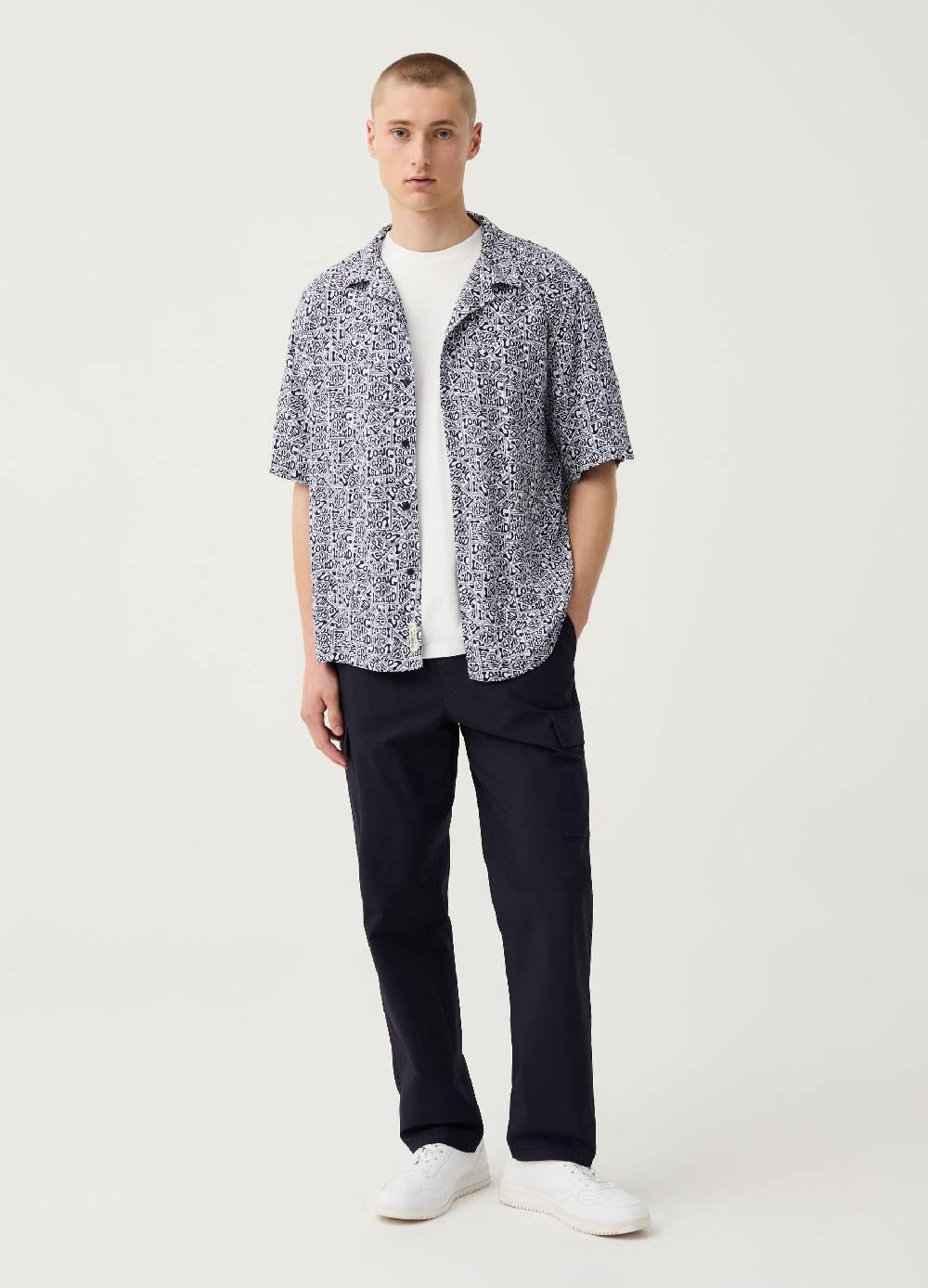 Ovs Camicia a maniche corte stampa logo all-over