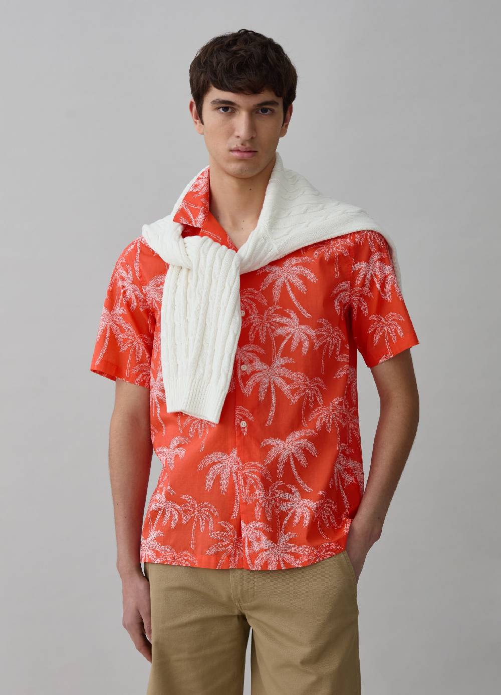 Ovs Camicia A Maniche Corte Stampa Palme