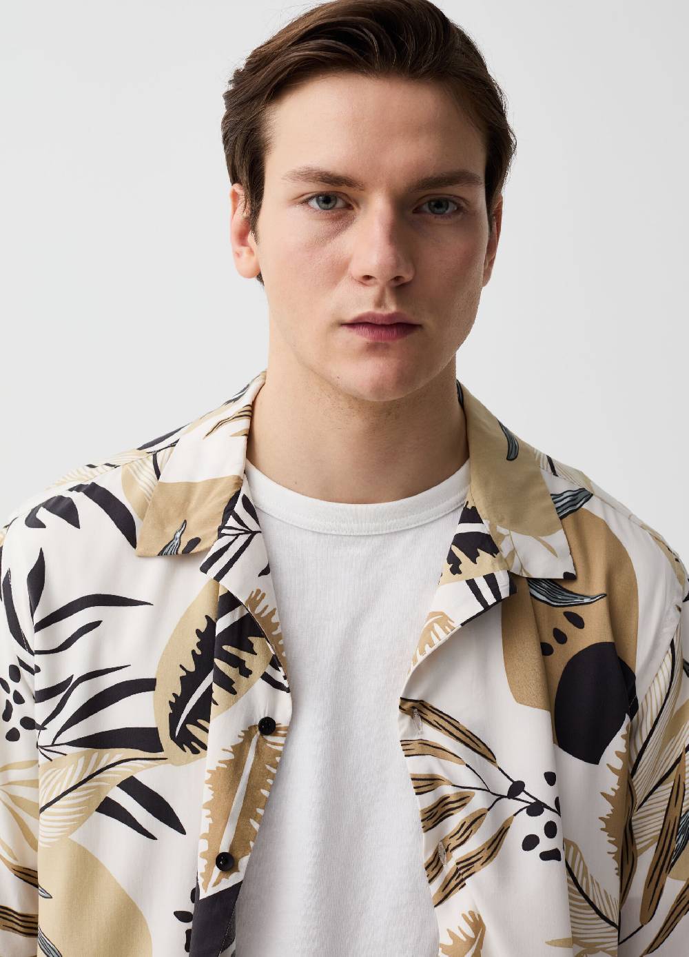 Ovs Camicia A Maniche Corte Stampa Tropicale