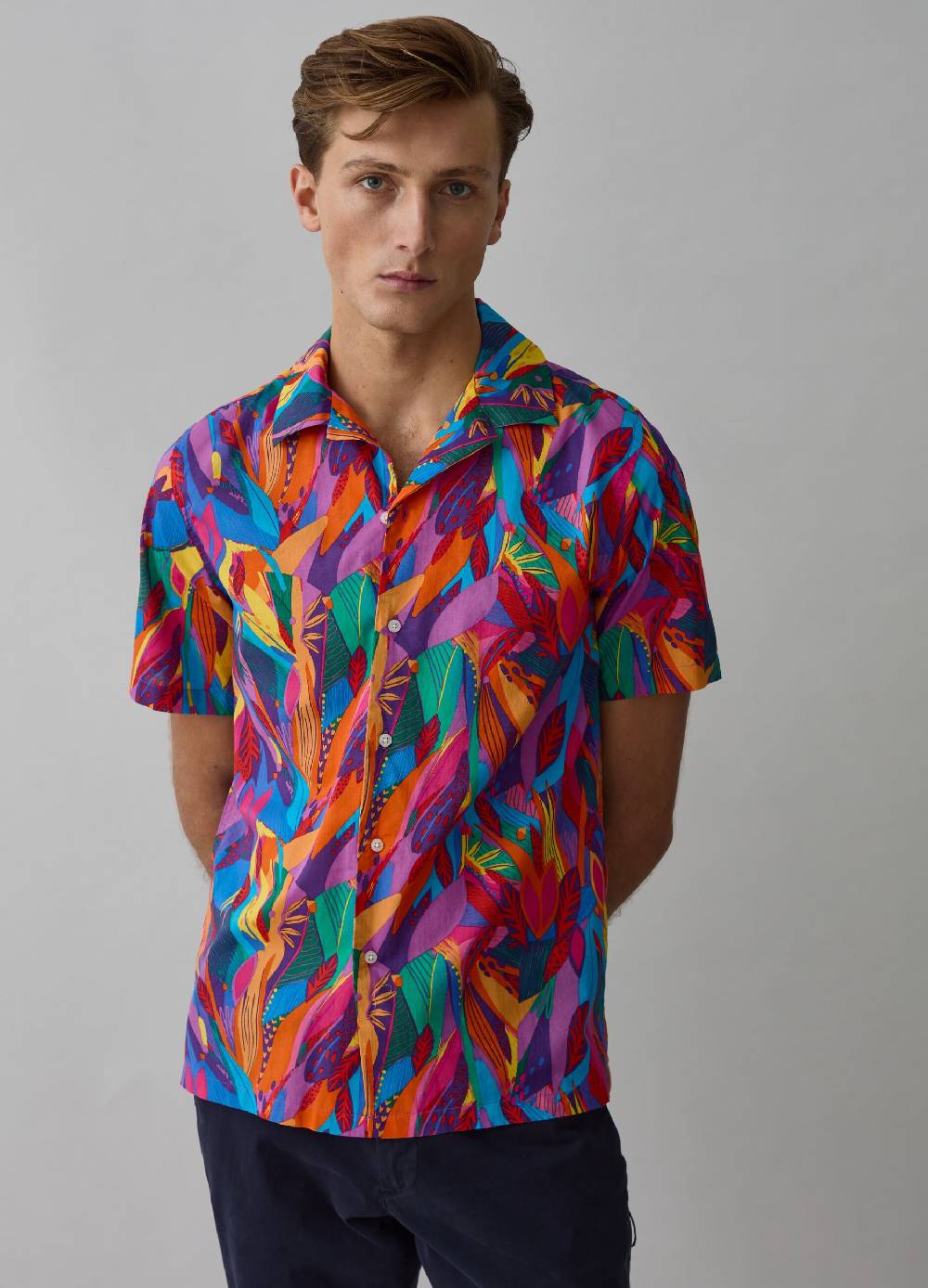 Ovs Camicia a maniche corte stampa tropicale