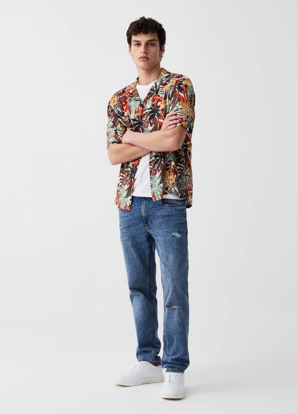 Ovs Camicia a maniche corte stampa tropicale