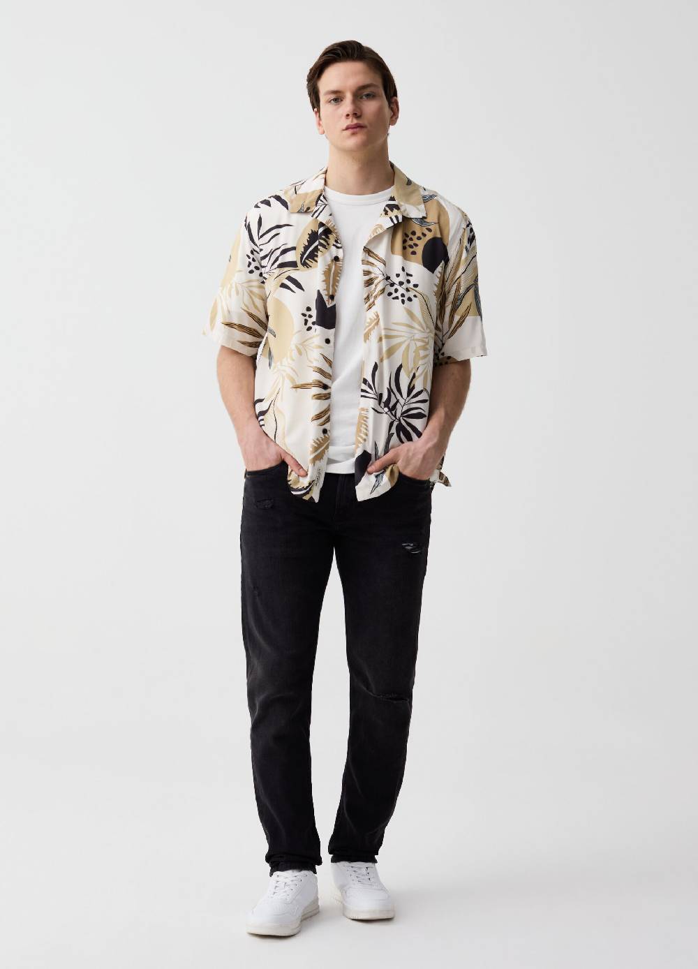 Ovs Camicia a maniche corte stampa tropicale