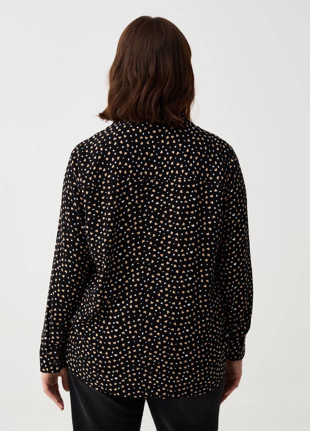 Ovs Camicia Con Stampa Cuoricini Curvy
