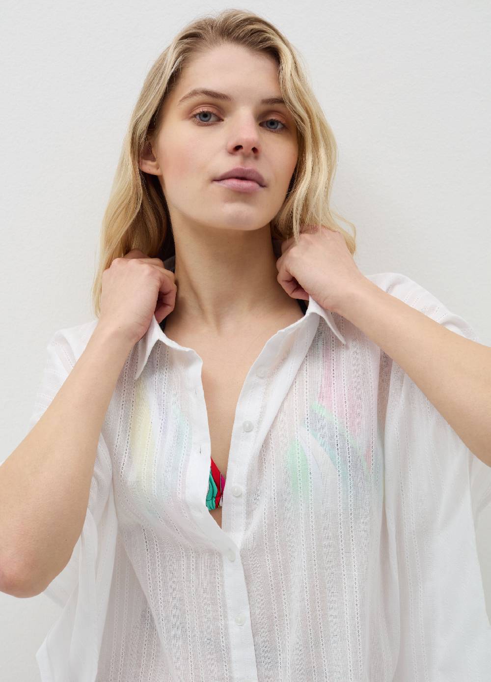 Ovs Camicia Copri Costume Con Trama A Righe