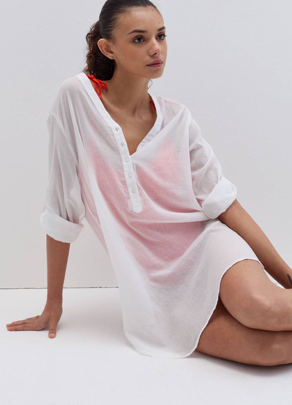 Ovs Camicia Copri Costume In Cotone