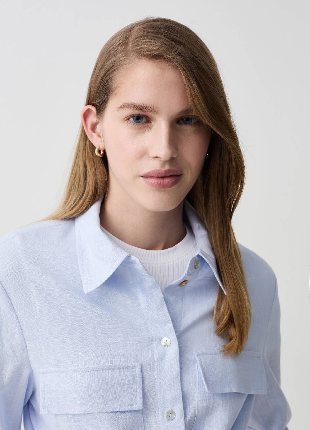 Ovs Camicia Cropped Con Nodo