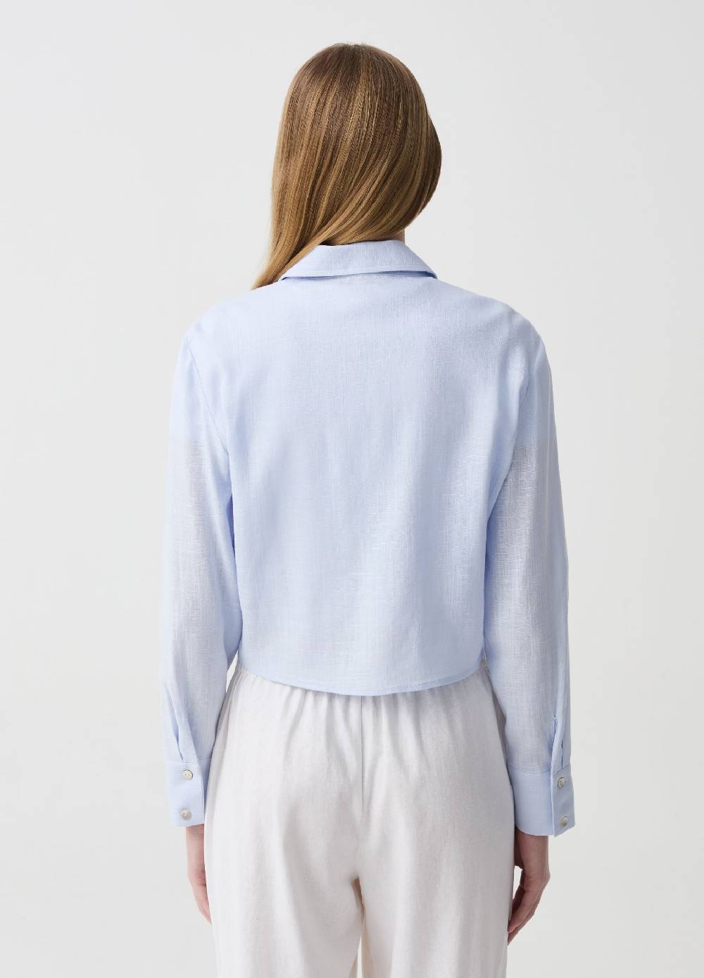 Ovs Camicia Cropped Con Nodo