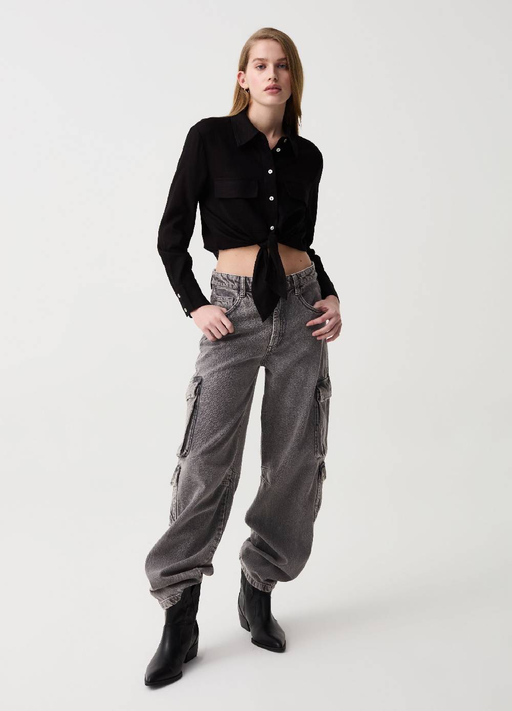 Ovs Camicia cropped con nodo