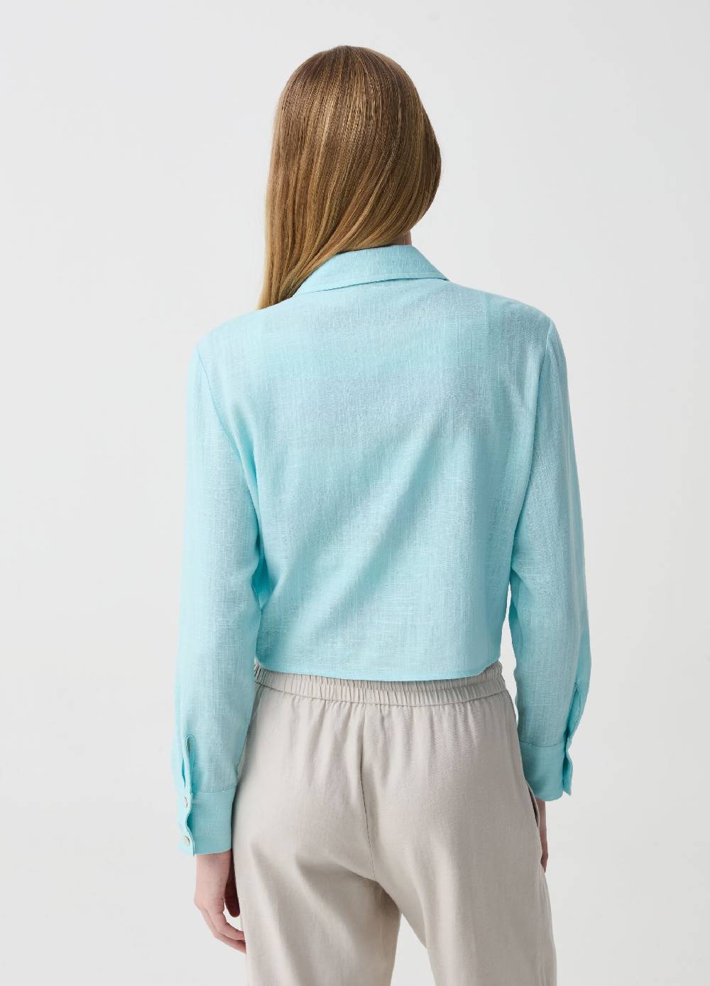 Ovs Camicia Cropped Con Nodo