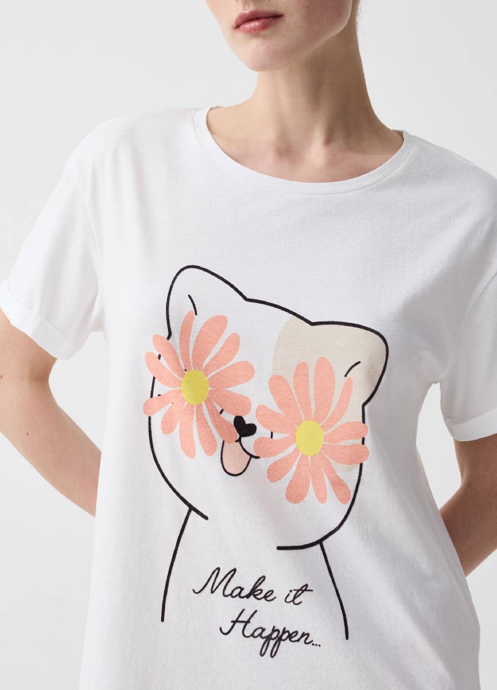 Ovs Camicia Da Notte Con Stampa Gatto