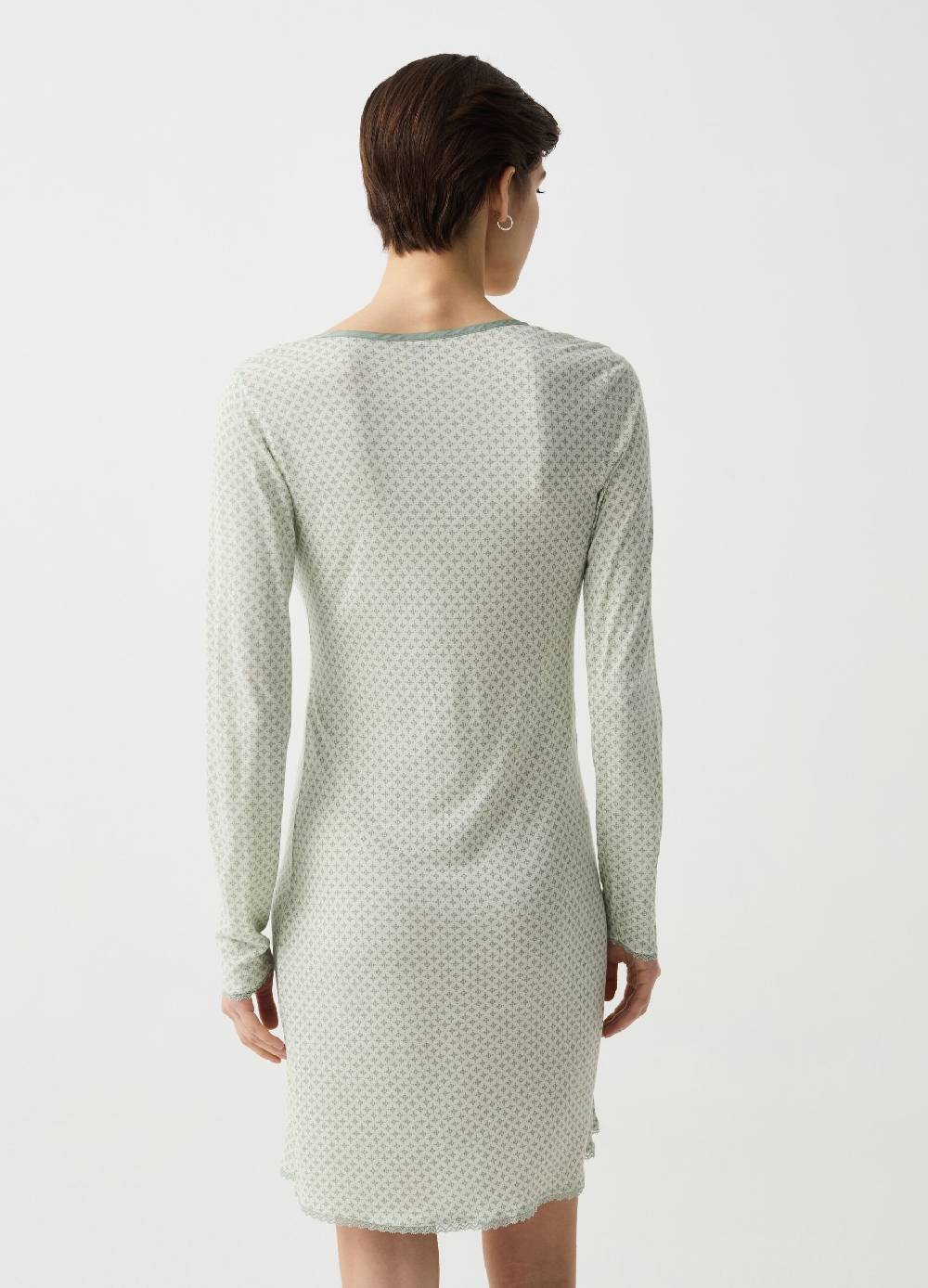 Ovs Camicia Da Notte In Jersey Micro Fantasia