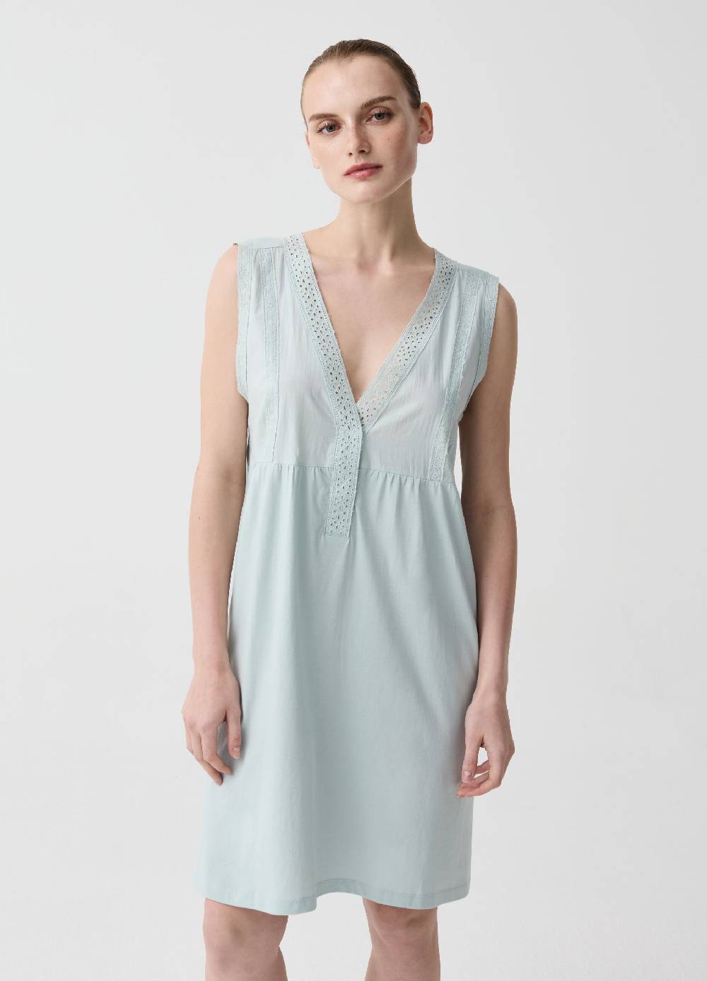 Ovs Camicia da notte scollo a V con sangallo