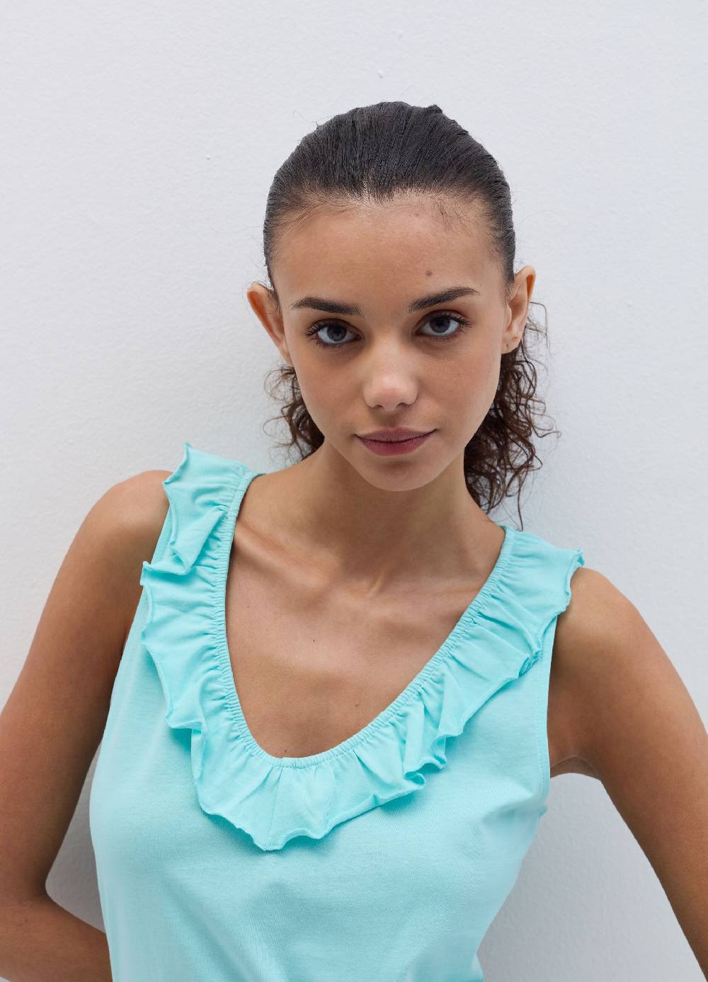 Ovs Camicia Da Notte Scollo A V Con Volant