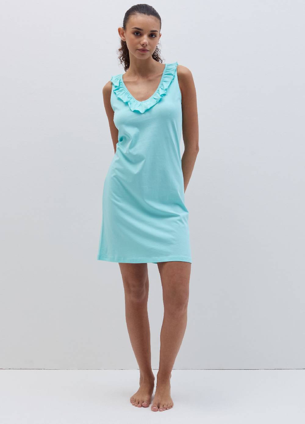 Ovs Camicia da notte scollo a V con volant