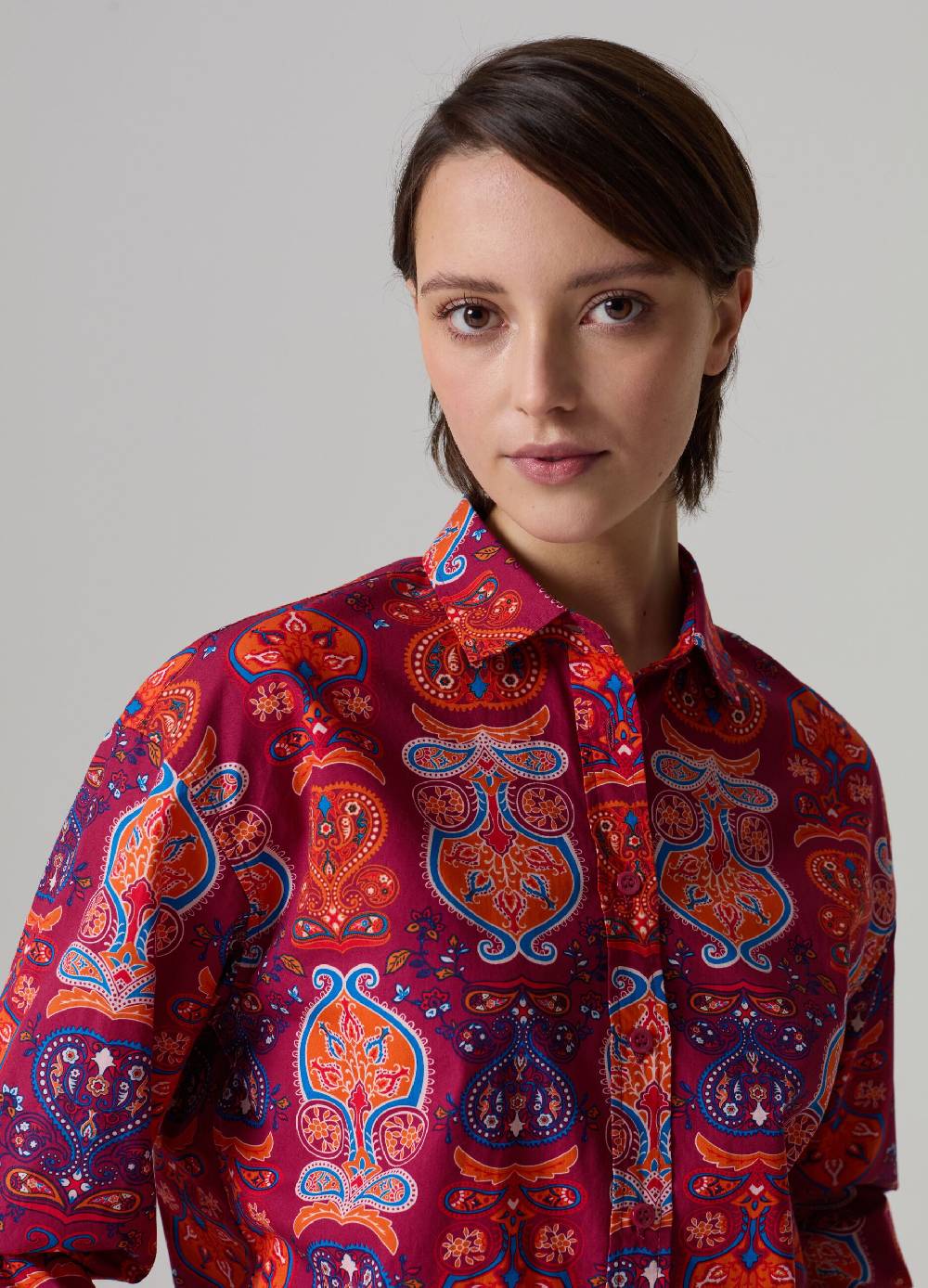 Ovs Camicia In Cotone Con Stampa Folk